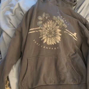 O'Neill Charcoal Hoodie with Floral Graphic